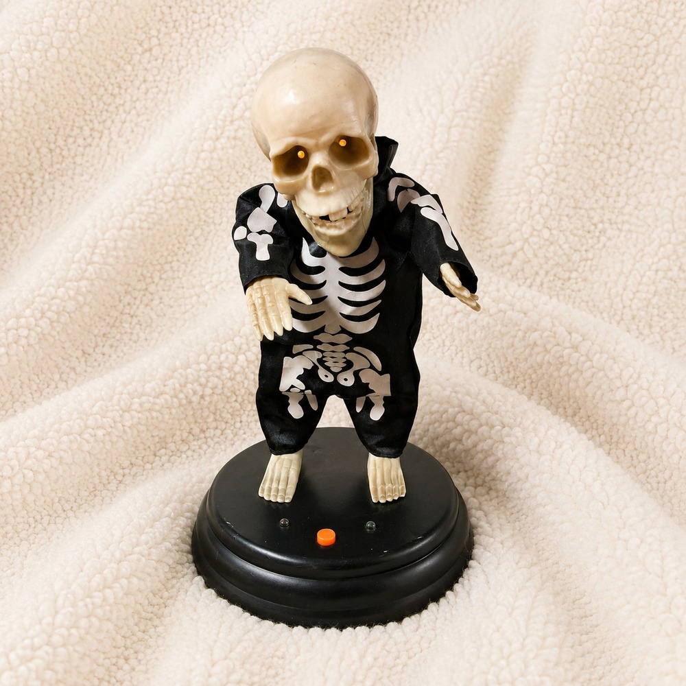 Gemmy Grave Raver Fireball Skeleton 2015 Animated Dancing Halloween Figure WORKS